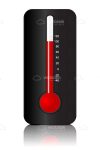 Black Thermometer with Red Mercury